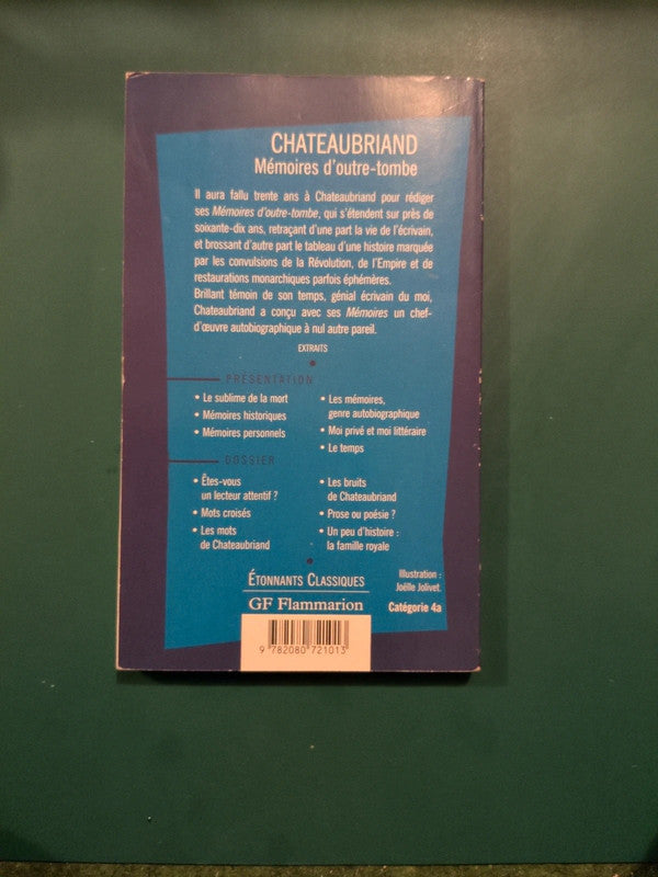 Used book – Mémoires d'outre-tombe, Chateaubriand