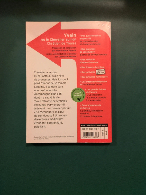 Used book – Yvain, the Knight of the Lion, Chrétien de Troyes