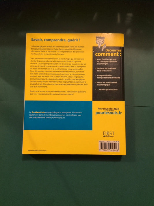 La psychologie pour les nuls, Dr Adam Cash