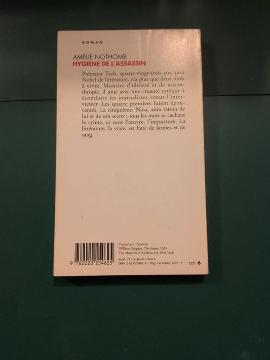 hygiene de l'assassin , Amélie Nothomb