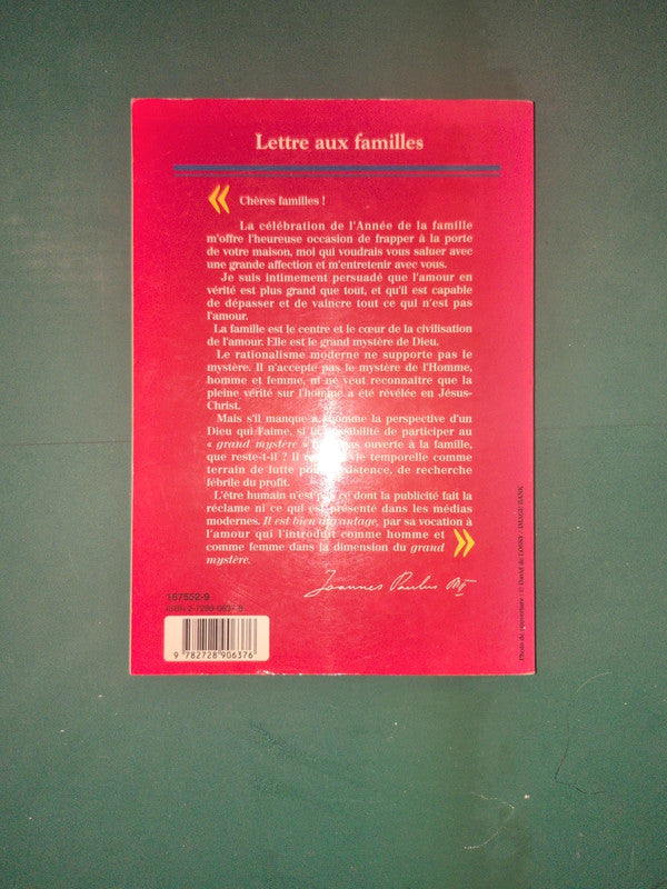 Lettre aux familles, Jean Paul II