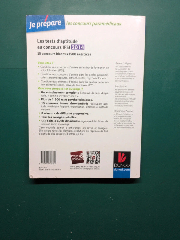 Les Tests D'aptitude Au Concours Ifsi. 2014 -15 Concours Blancs, 1500 Exercices