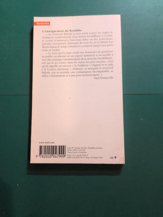 L'enseignement du Bouddha , Walpola Rahula