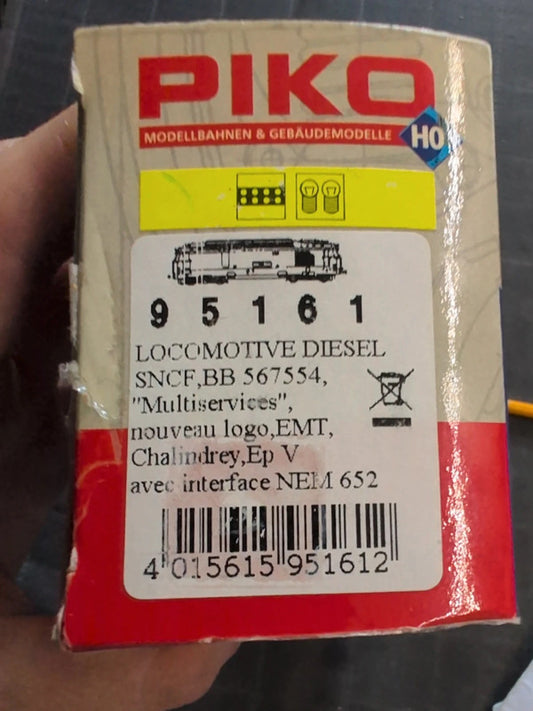 Locomotive diesel sncf Bb 567554 , piko Ho 95161 , 4015615951612