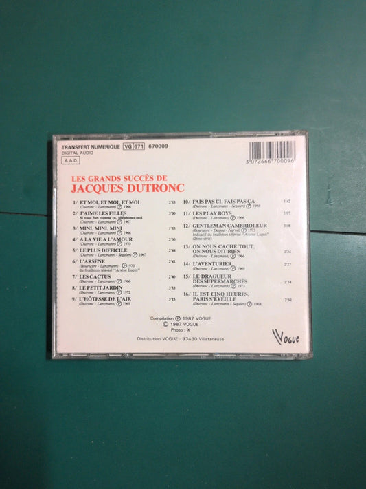 Cd Les grands succès
Jacques Dutron