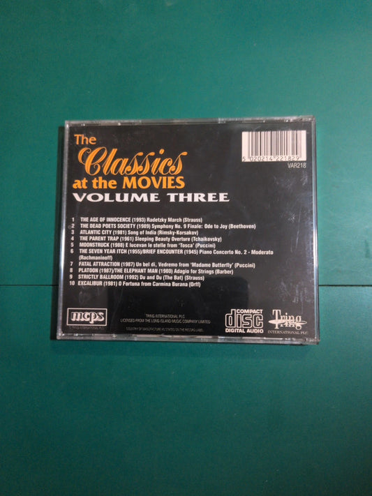 Cd , The Classics At The Movies - Volume Three