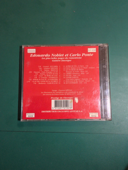 Cd Les Plus Belles Pages Du Romantisme Guitare Classique , Edouardo Noblet Et Carlo Ponte