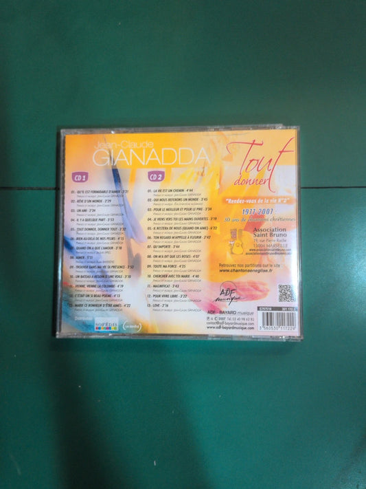 Cd Jean Claude Gianadda - tout donner
