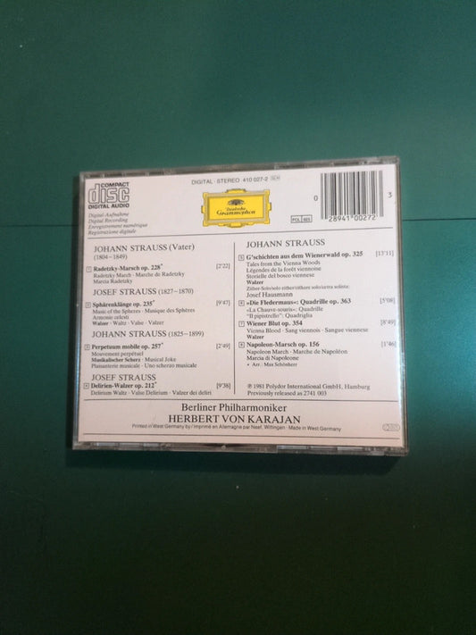 Cd Johann & Josef Strauss , Berliner Philharmoniker, Herbert von Karajan – Radetzky-Marsch