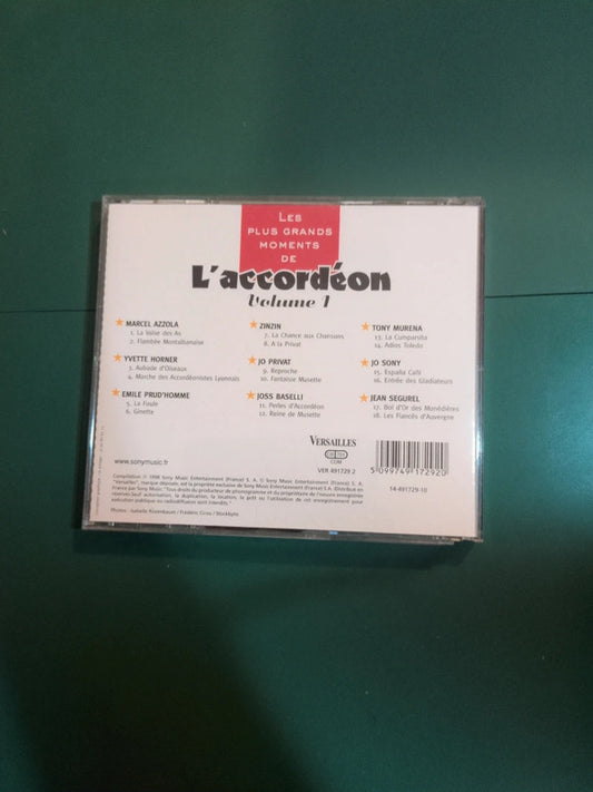Cd les plus grands moments de l'accordéon Volume 1