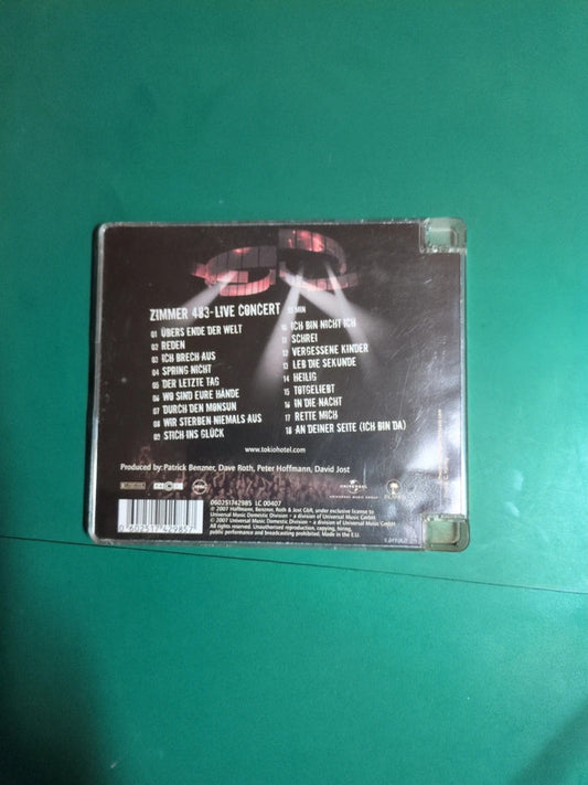 Cd Tokio Hotel – Zimmer 483 - Live In Europe
