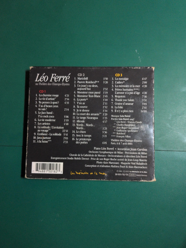 3 cd , Léo Ferré Au Théâtre Des Champs-Élysées