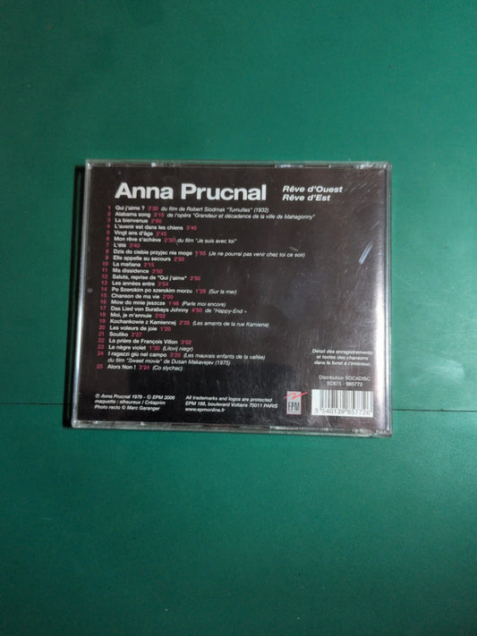 Cd Anna Prucnal – Rêve d’Ouest Rêve d’Est