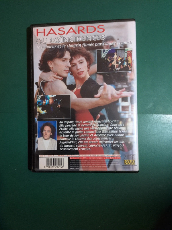 Dvd Hasards ou coïncidences réalisé par Claude Lelouch