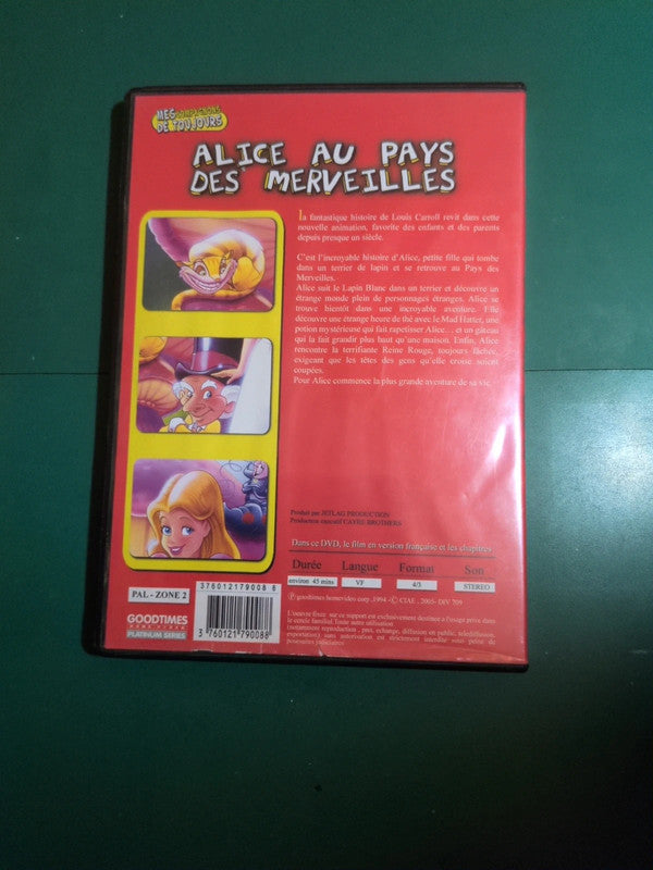 Dvd Alice au pays des merveilles
(Dessin animé – Collection Mes Contes de Toujours)