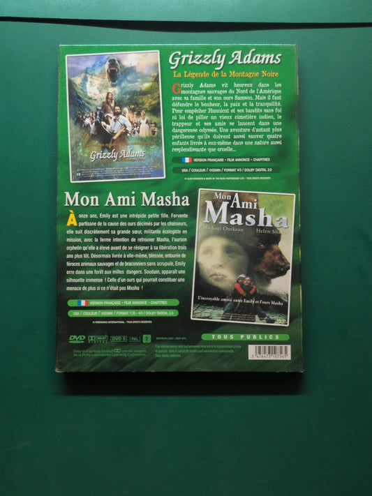 2 dvd Des ours et des hommes , Grizzly Adams : La légende de la Montagne Noire , Mon Ami Masha