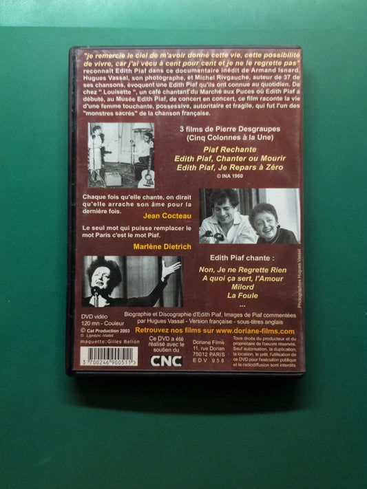Dvd Édith Piaf – Un Hymne à l'Amour