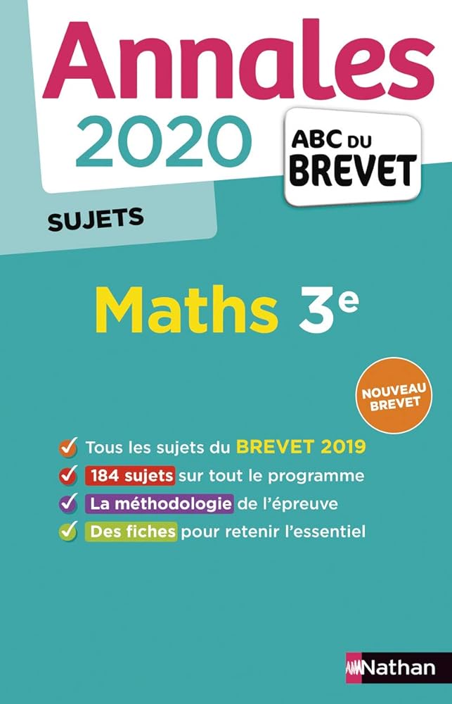 Annales ABC du Brevet 2020 Maths - Non Corrigé cover image
