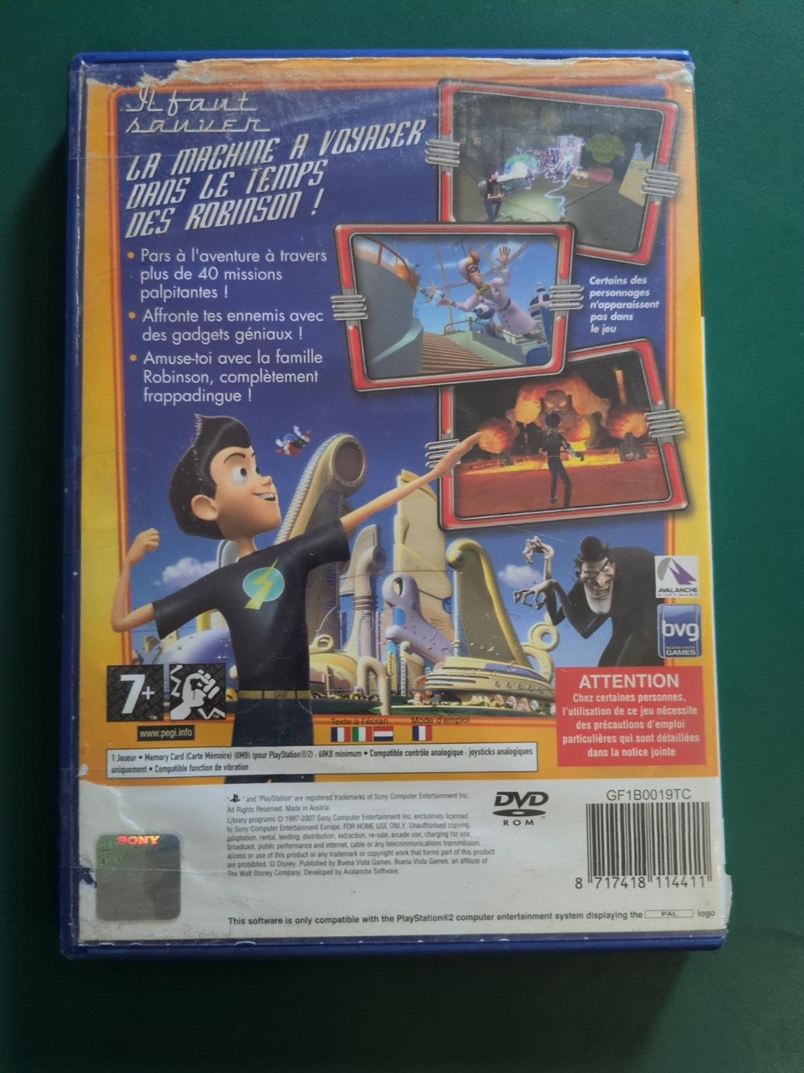 Bienvenue chez les Robinson PS2 PAL - dos