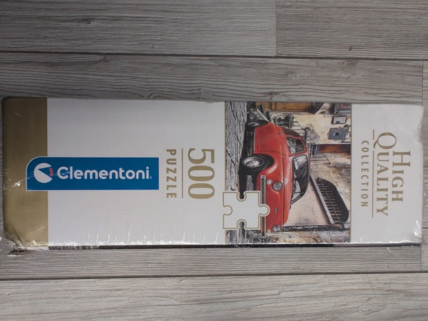 Puzzle Clementoni 500 pièces High Quality Collection Fiat 500 rouge - côté boîte