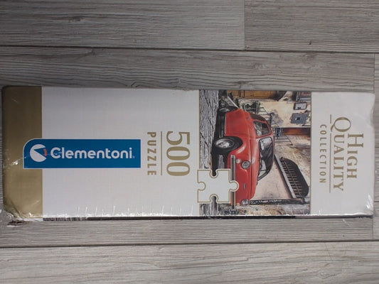 Puzzle Clementoni 500 pièces High Quality Collection Fiat 500 rouge - côté boîte
