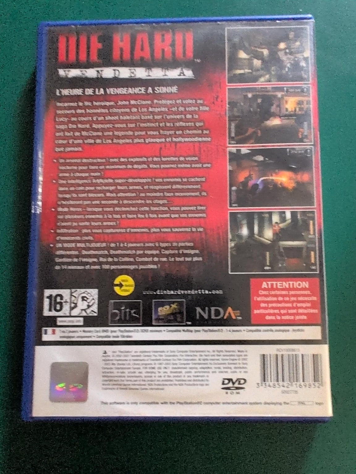 Die Hard Vendetta PS2 PAL - face arrière