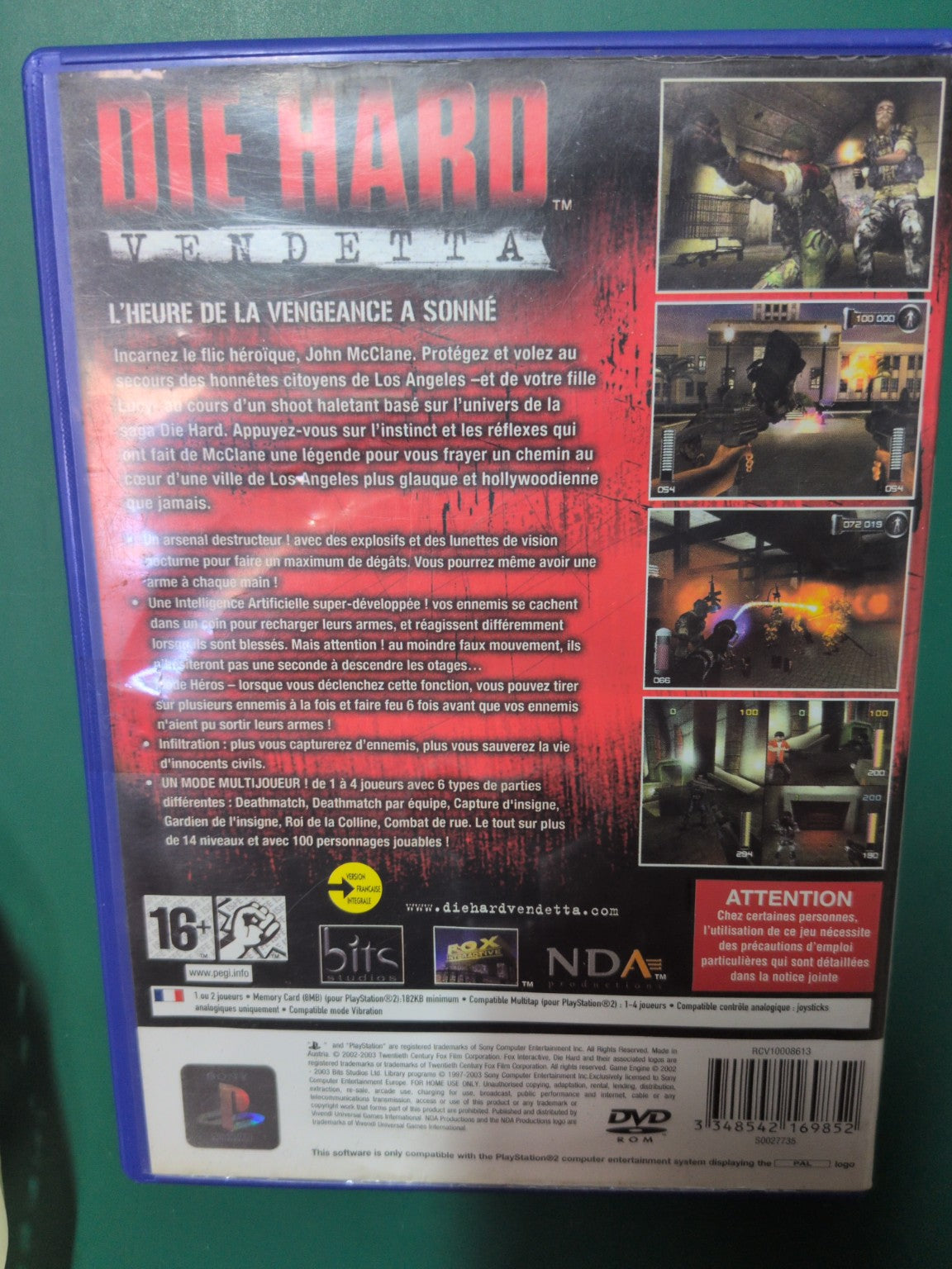 Jaquette arrière PlayStation 2