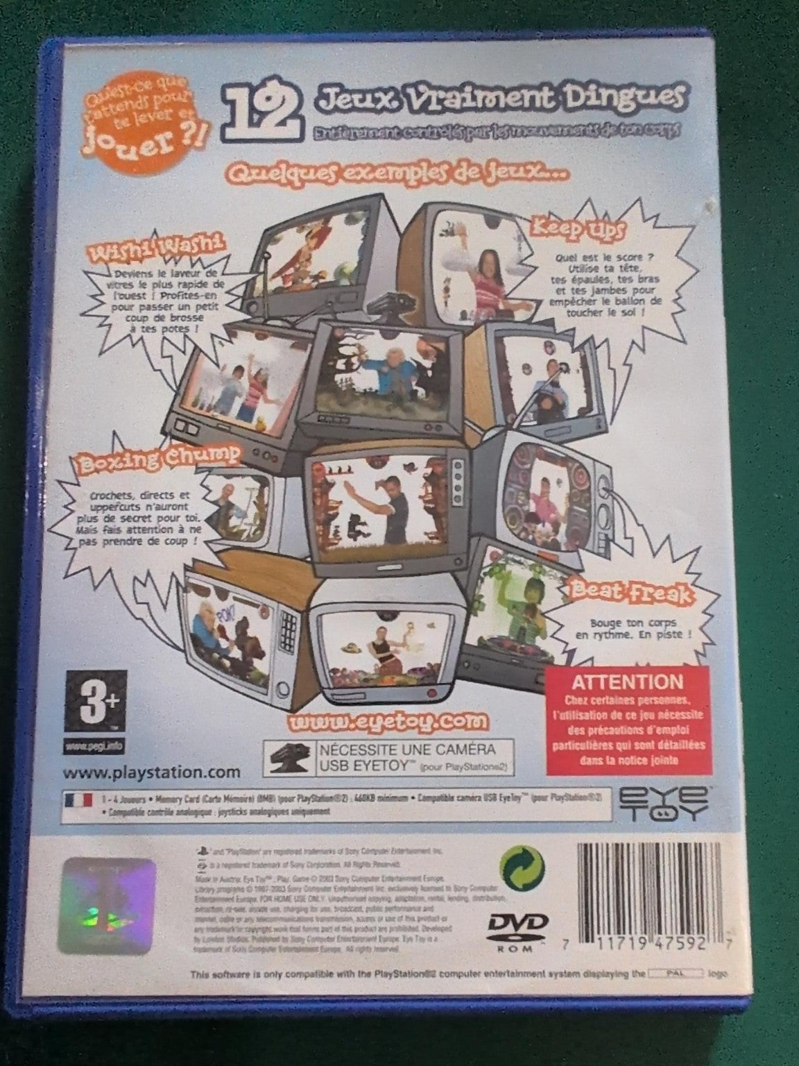 EyeToy Play PlayStation 2 PS2 PAL - face arrière