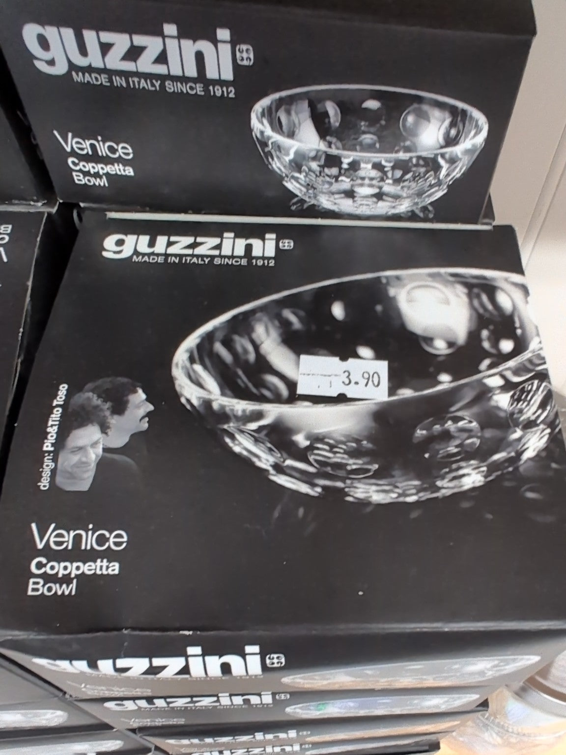 Bol Guzzini Venice Coppetta transparent pour apéritif et cacahuètes