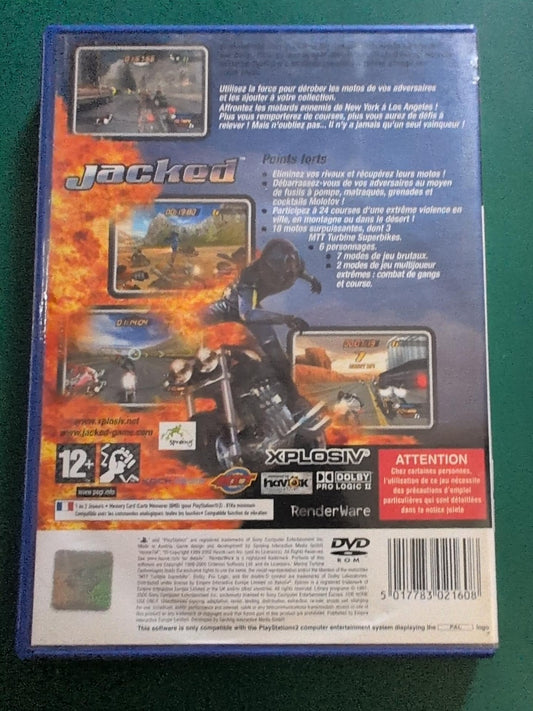 Jacked : La Guerre des Gangs PS2 PAL - dos