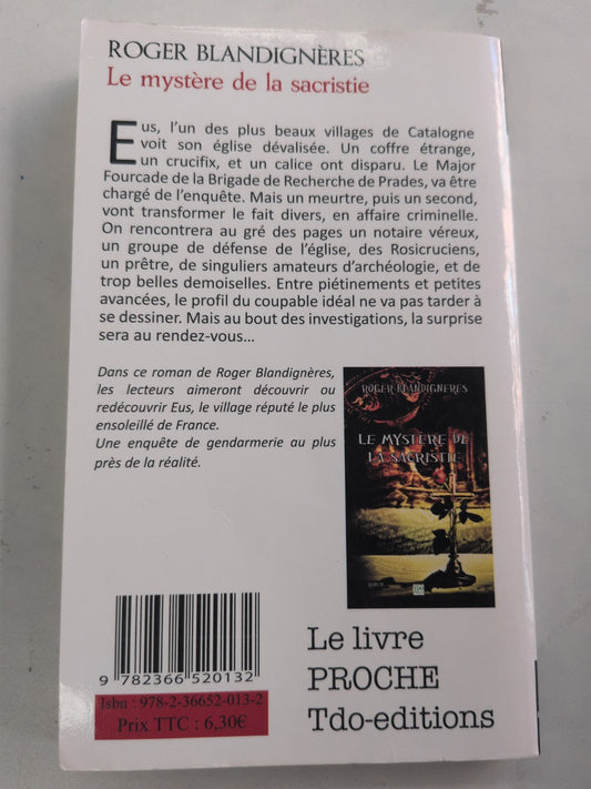 Le Mystère de la sacristie – Roger Blandignères – quatrième de couverture