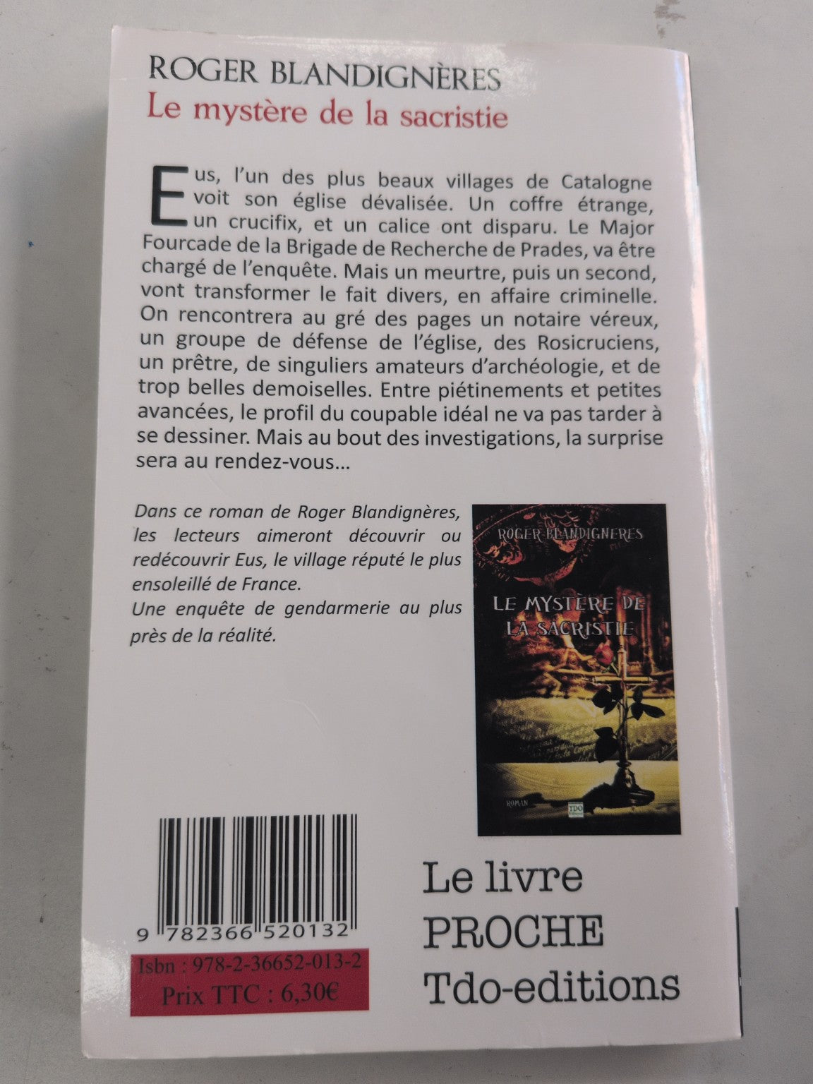 Le Mystère de la sacristie – Roger Blandignères – quatrième de couverture
