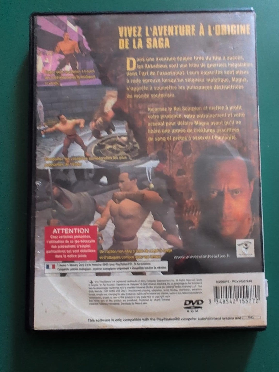 Le Roi Scorpion L'Ascension de l'Akkadien - PlayStation 2 PAL - dos