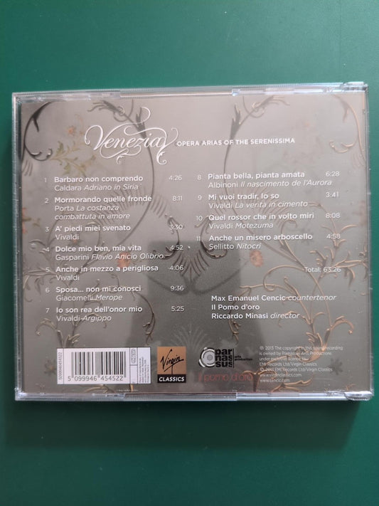 Max Emanuel Cencic – Venezia, Opera Arias of the Serenissima – CD Virgin Classics, face arrière