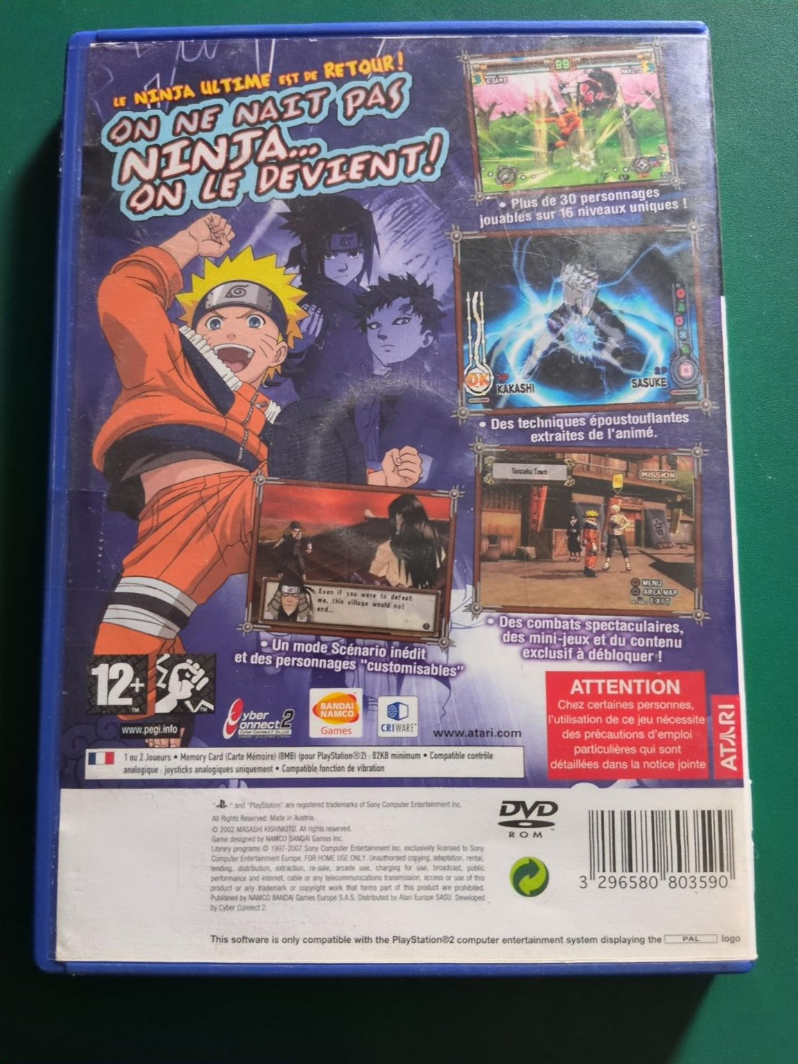 Naruto Ultimate Ninja 2 PS2 PAL - verso