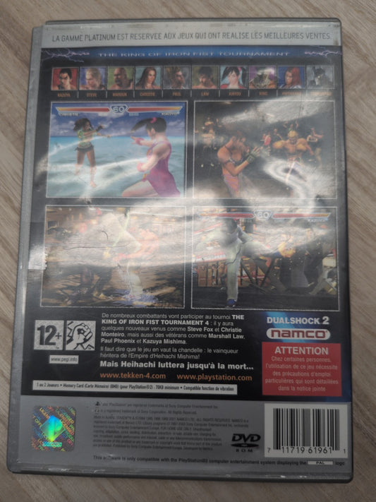 Jeu PlayStation 2 Tekken 4 Platinum - dos avec code-barres