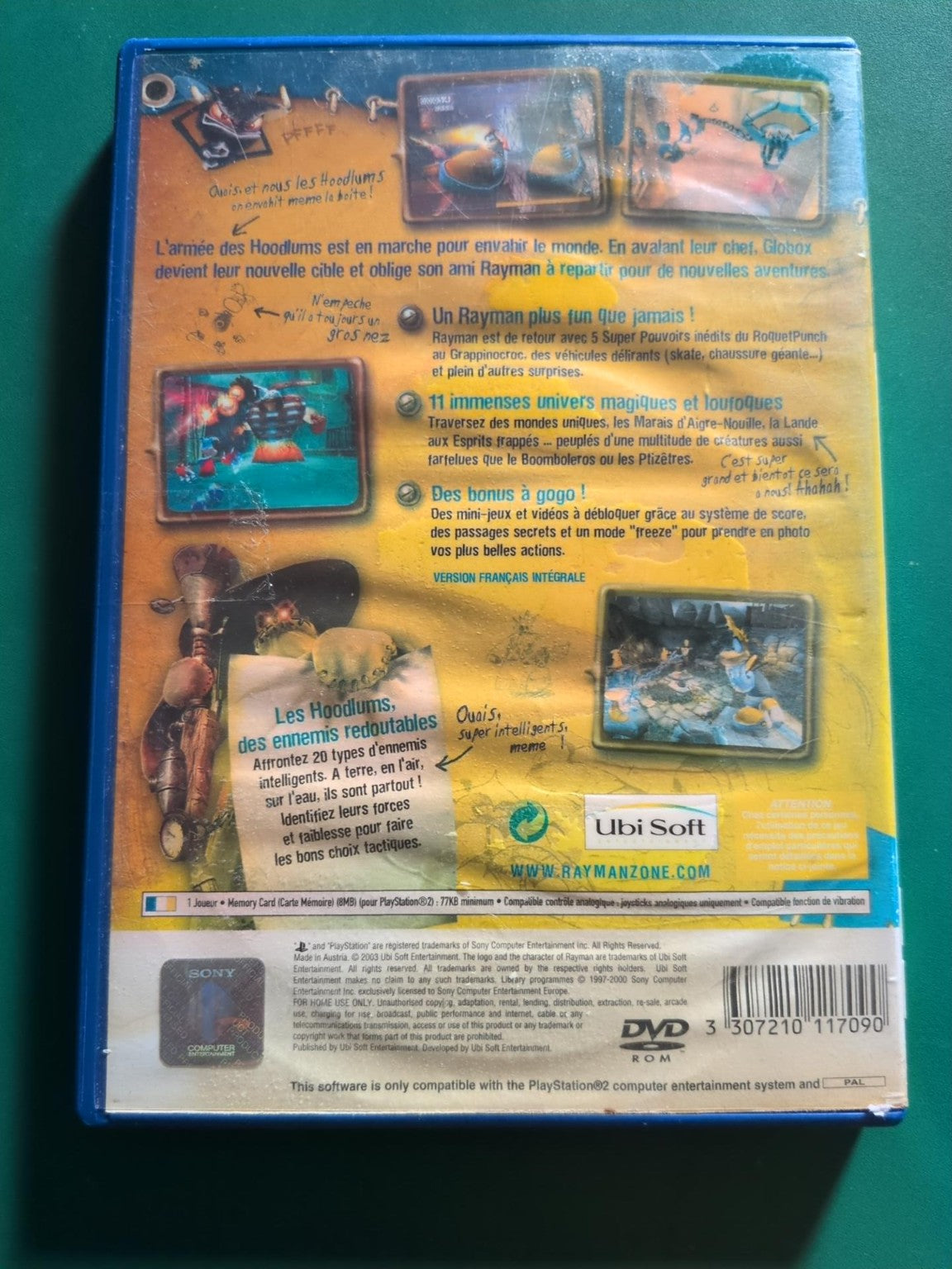 Rayman 3 Hoodlum Havoc PS2 PAL - face arrière