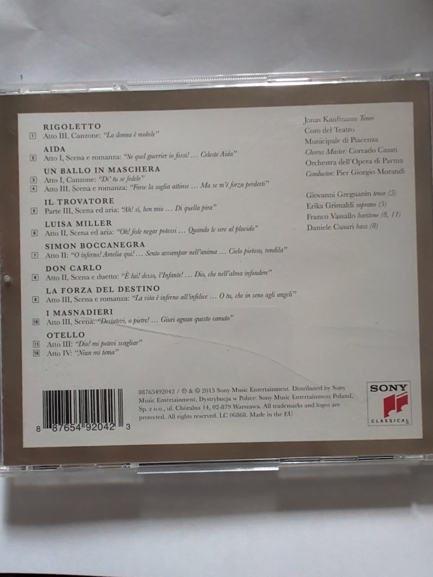 CD - Jonas Kaufmann - The Verdi Album