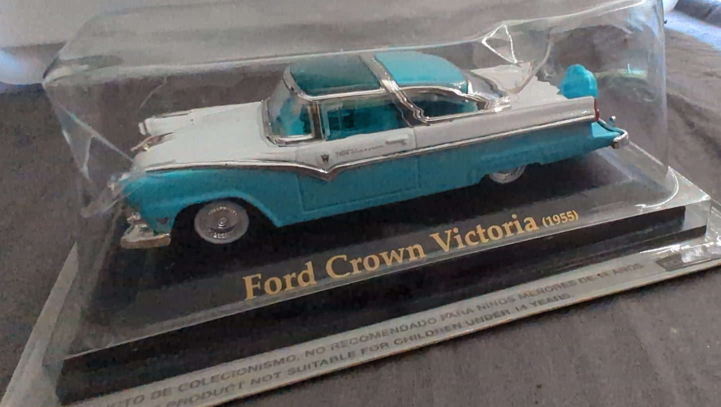 Ford Crown Victoria (1955) – Miniature 1/43 Turquoise et Blanche