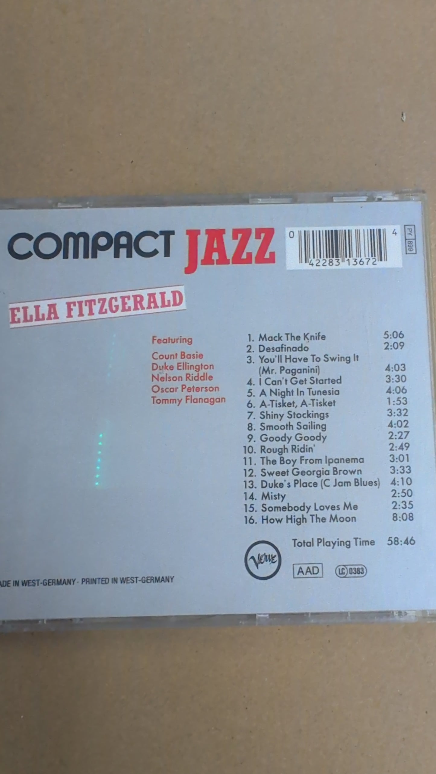 CD occasion – Ella Fitzgerald , Compact Jazz (A9)