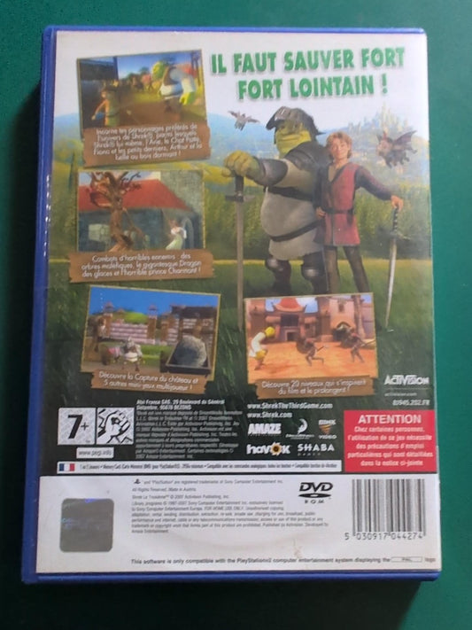 Shrek le Troisième PS2 PAL - verso