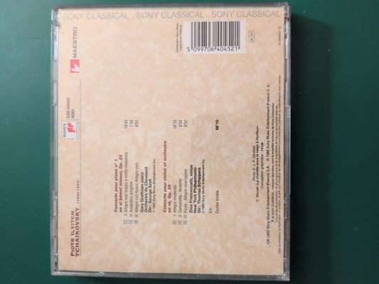 Tchaïkovski – Concerto pour piano et concerto pour violon – CD Sony Classical, face arrière