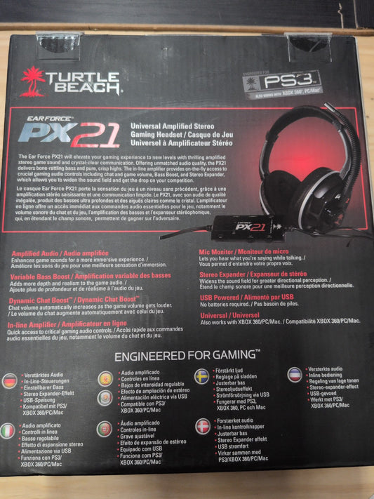 Turtle Beach Ear Force PX21 casque gaming - dos boîte