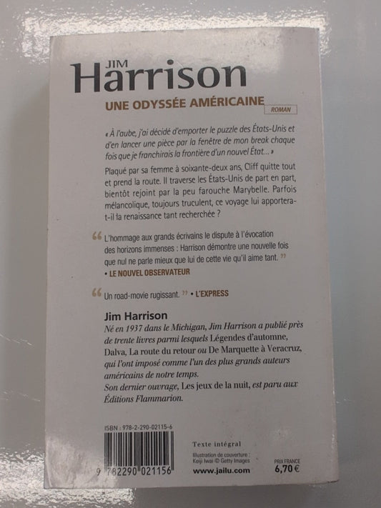 Une odyssée américaine – Jim Harrison – quatrième de couverture