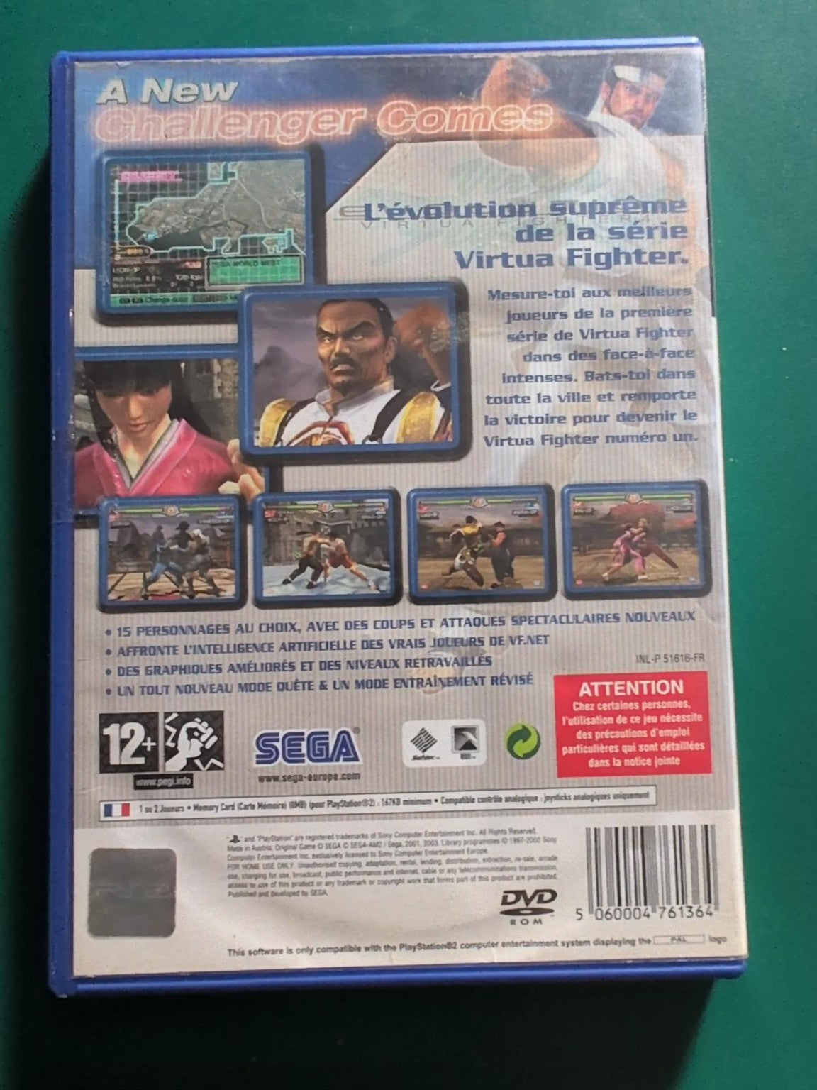 Virtua Fighter 4 Evolution PS2 PAL - face arrière