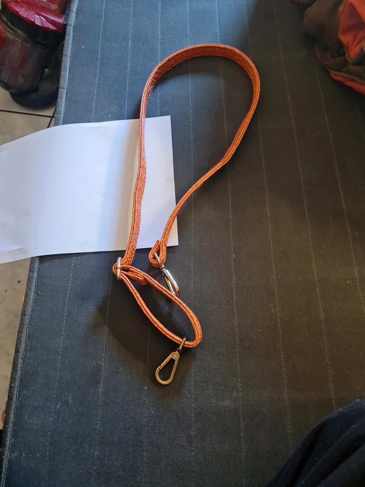 Bandoulière de sac à main 1 M ( 2x50 cm ) style croco orange