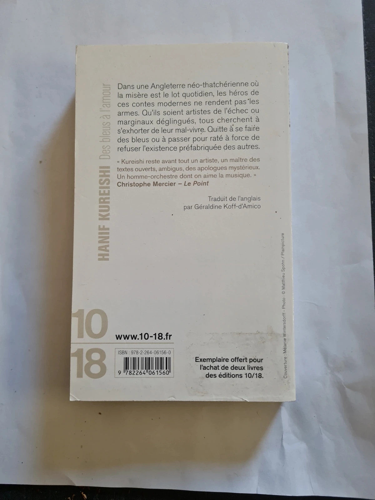 Des bleus à l'amour,  Hanif Kureishi - 10-18