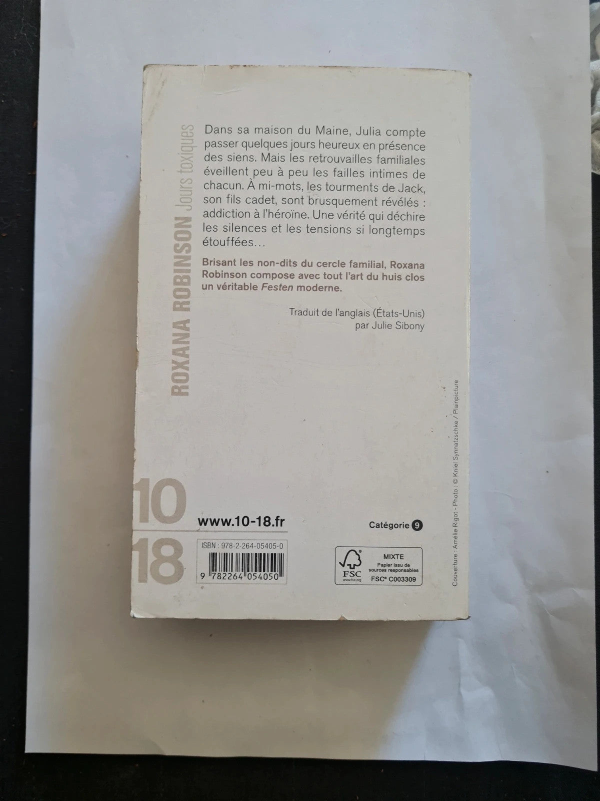 Jours toxiques,  Roxana Robinson , 10-18