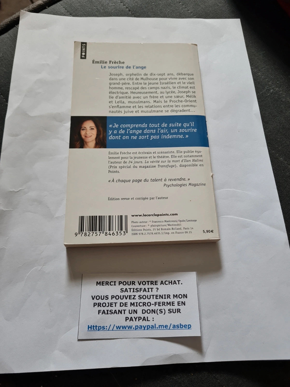 Le sourire de l'ange, Emile Freche 9782757846353