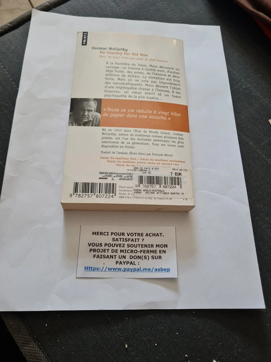 no country for old men (non, ce pays n'est pas pour le vieil homme, cormac mccarthy 9782757807224